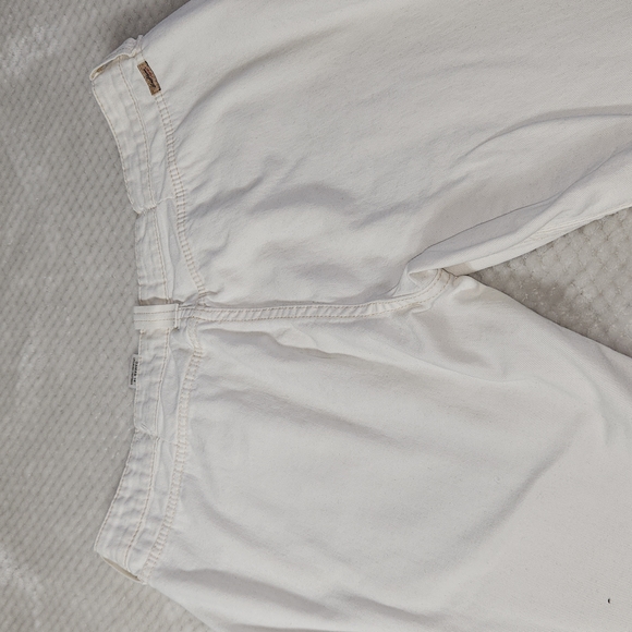 LEVI'S STRAUSS WOMENS CROP JEANS WHITE DENIM SIZE 14 - Picture 5 of 11